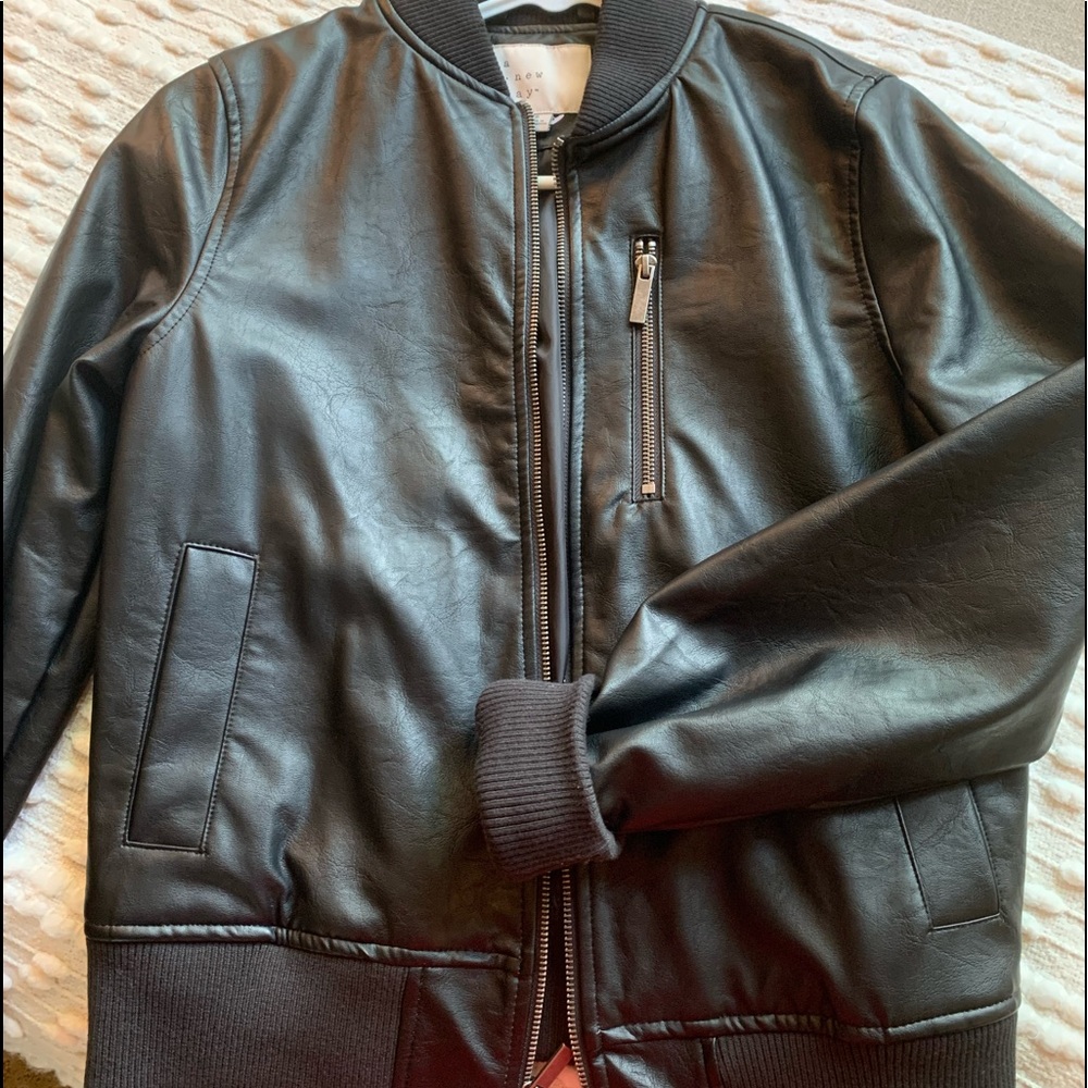 Bomber jacket. Faux leather. A New Day. Size small.